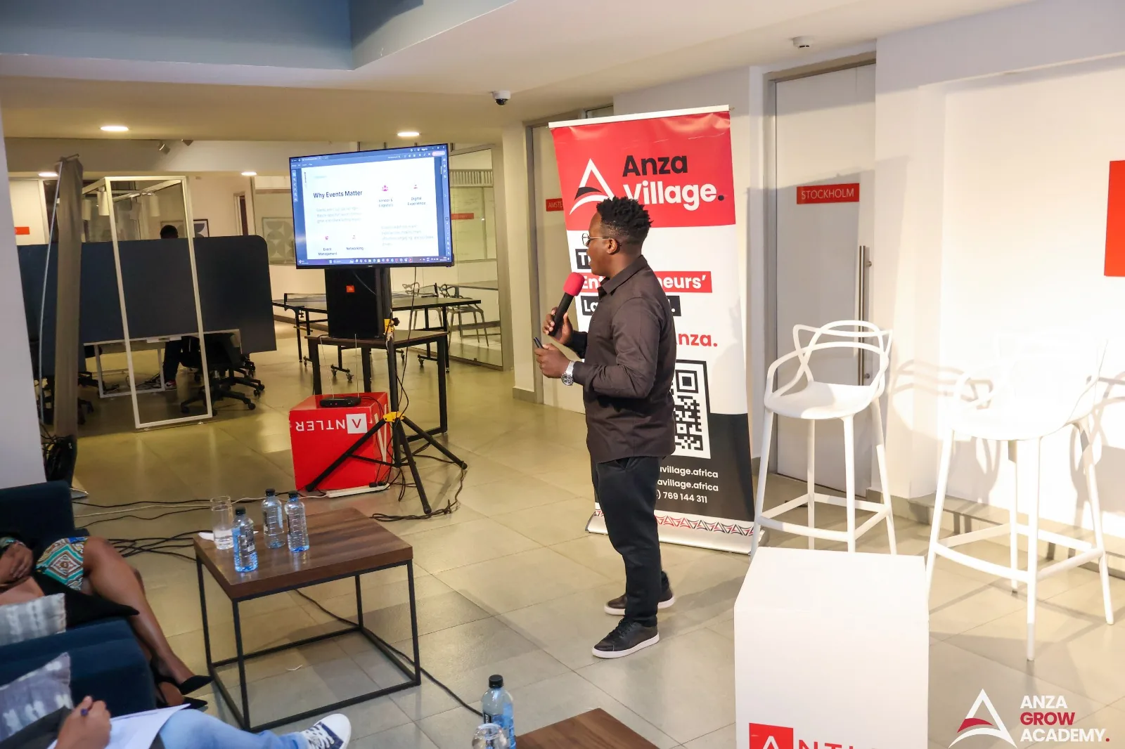 Business technology discussion led by Wahome Maina